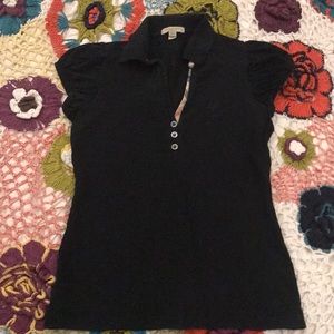 Burberry Brit ruffled sleeve polo